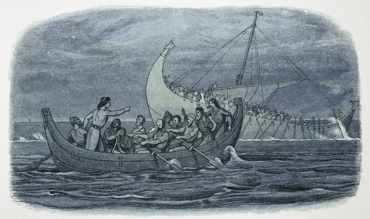 Wrack des Weißen Schiffs, Frankreich, 1120, 1864 von James William Edmund Doyle