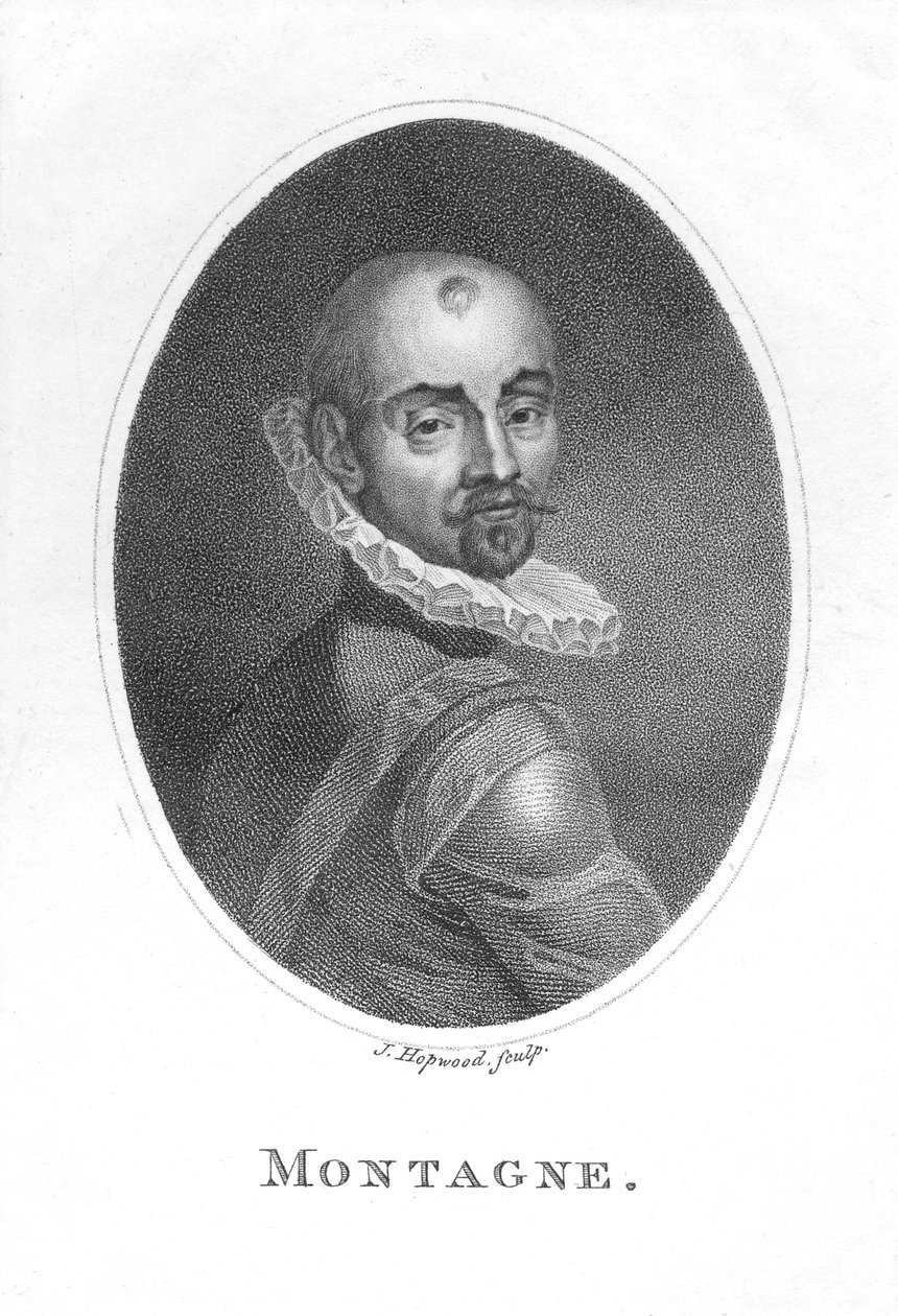 Porträt von Michel de Montaigne von James, the Elder Hopwood
