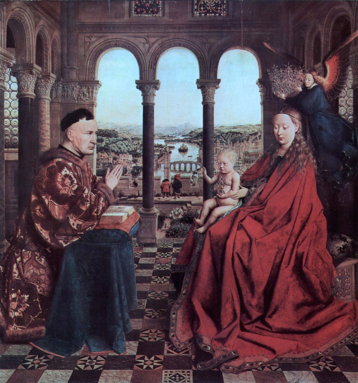 Kanzler Rolin betet vor der Jungfrau von Jan van Eyck