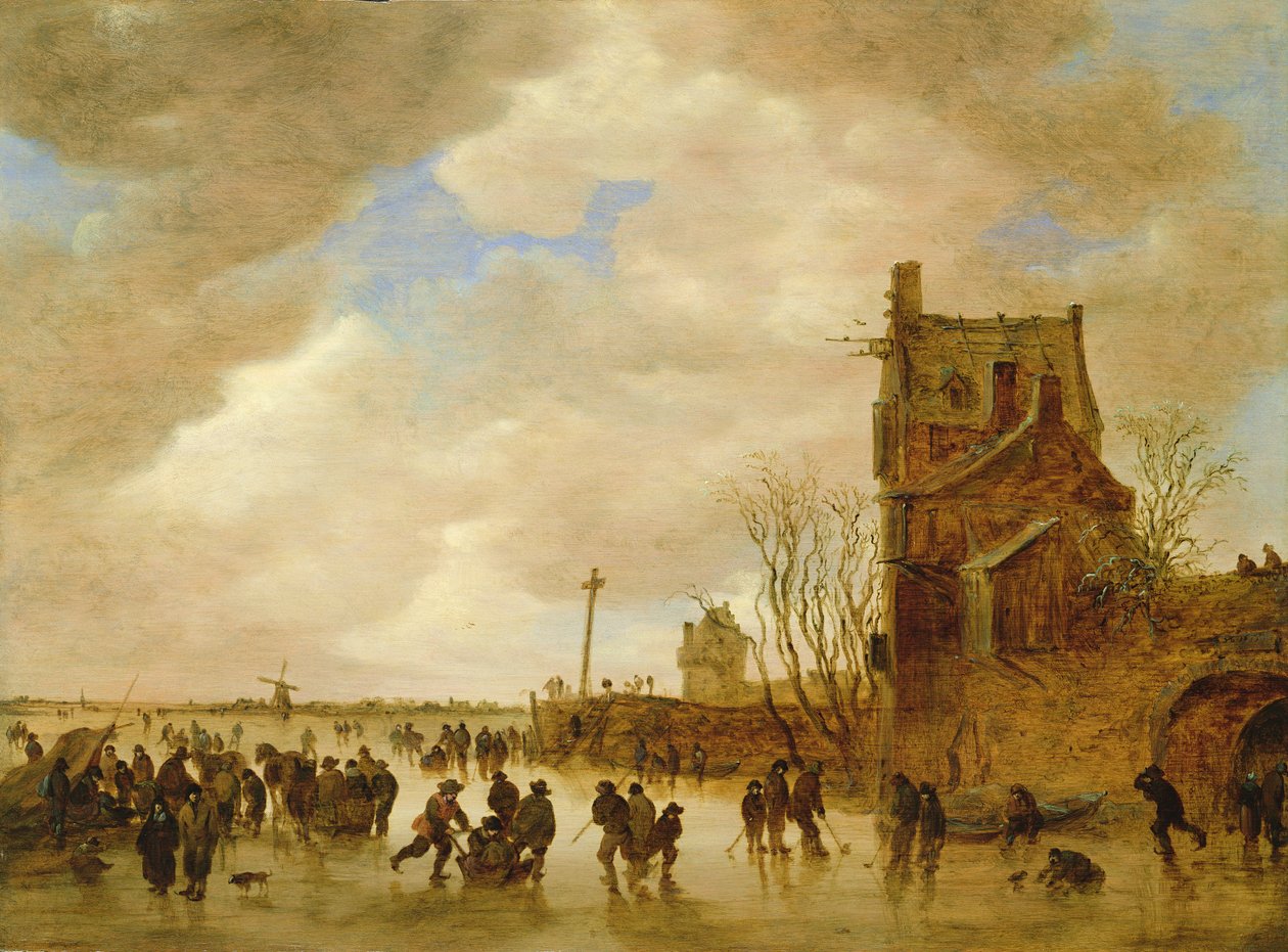 Eine Winter-Schlittenszene von Jan Josephsz van Goyen