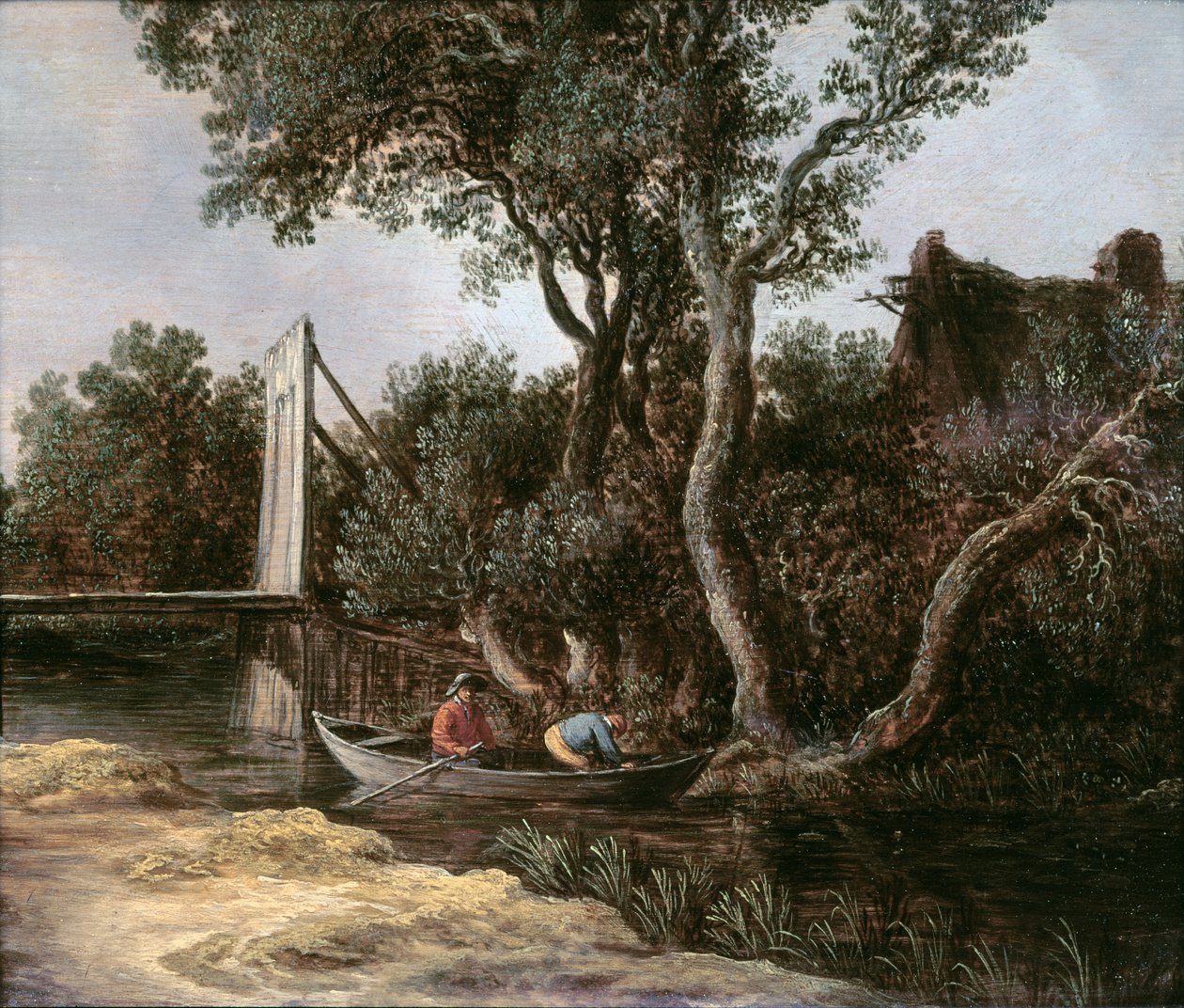 Landschaft mit Brücke von Jan Josephsz van Goyen