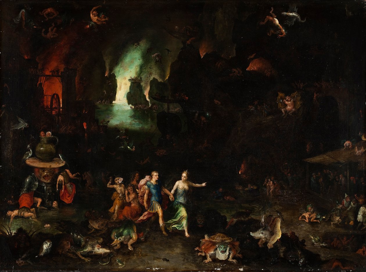Aeneas und die Kumanaische Sibylle in der Unterwelt von Jan the Elder Brueghel