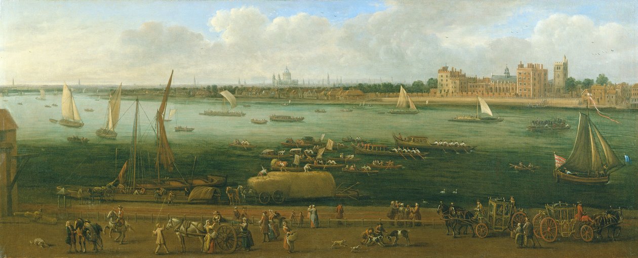 Ein Panoramablick auf Lambeth Palace von Jan the Elder Griffier