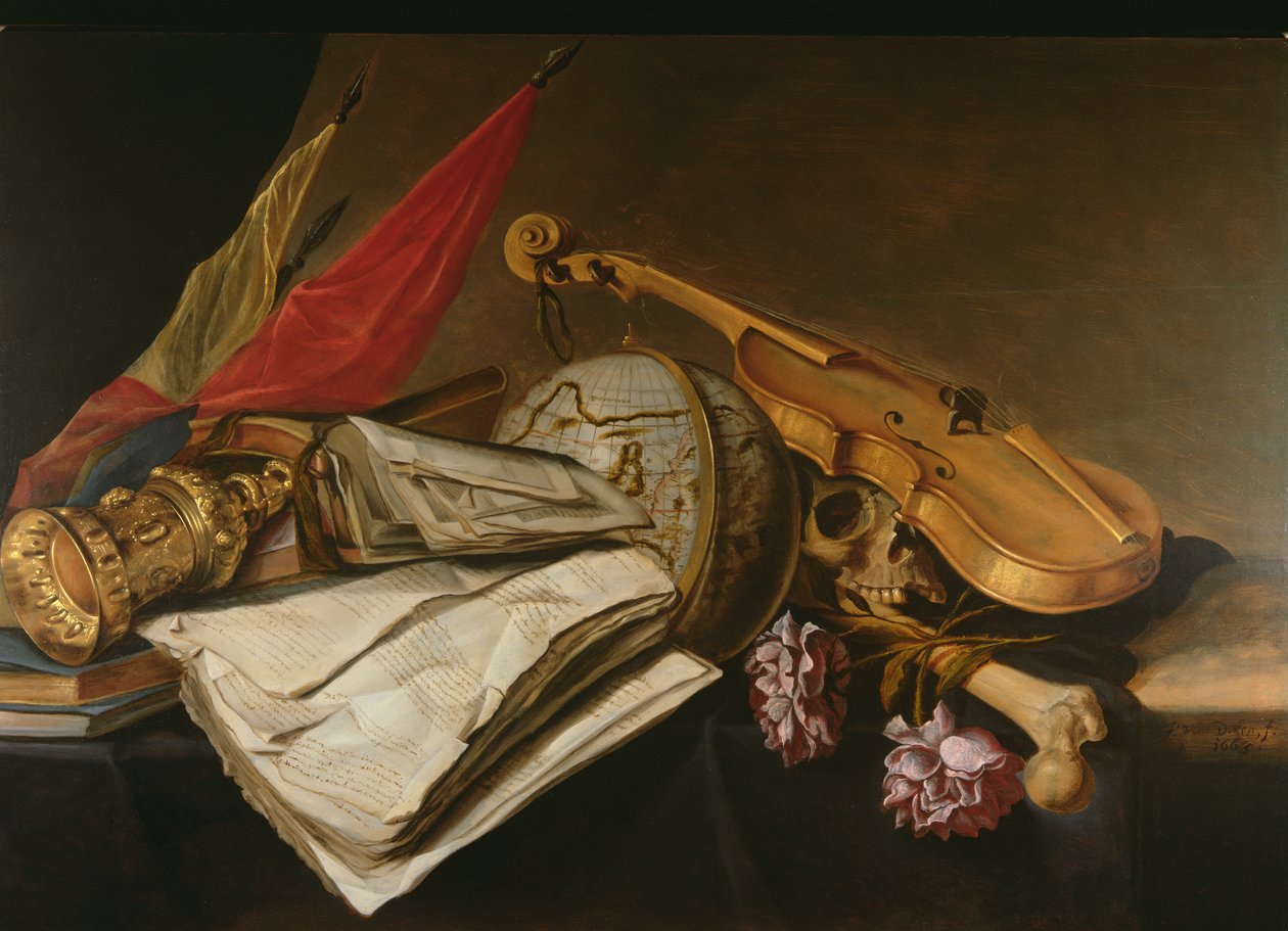 Ein Vanitas-Stillleben, 1663 von Jan van Dalen