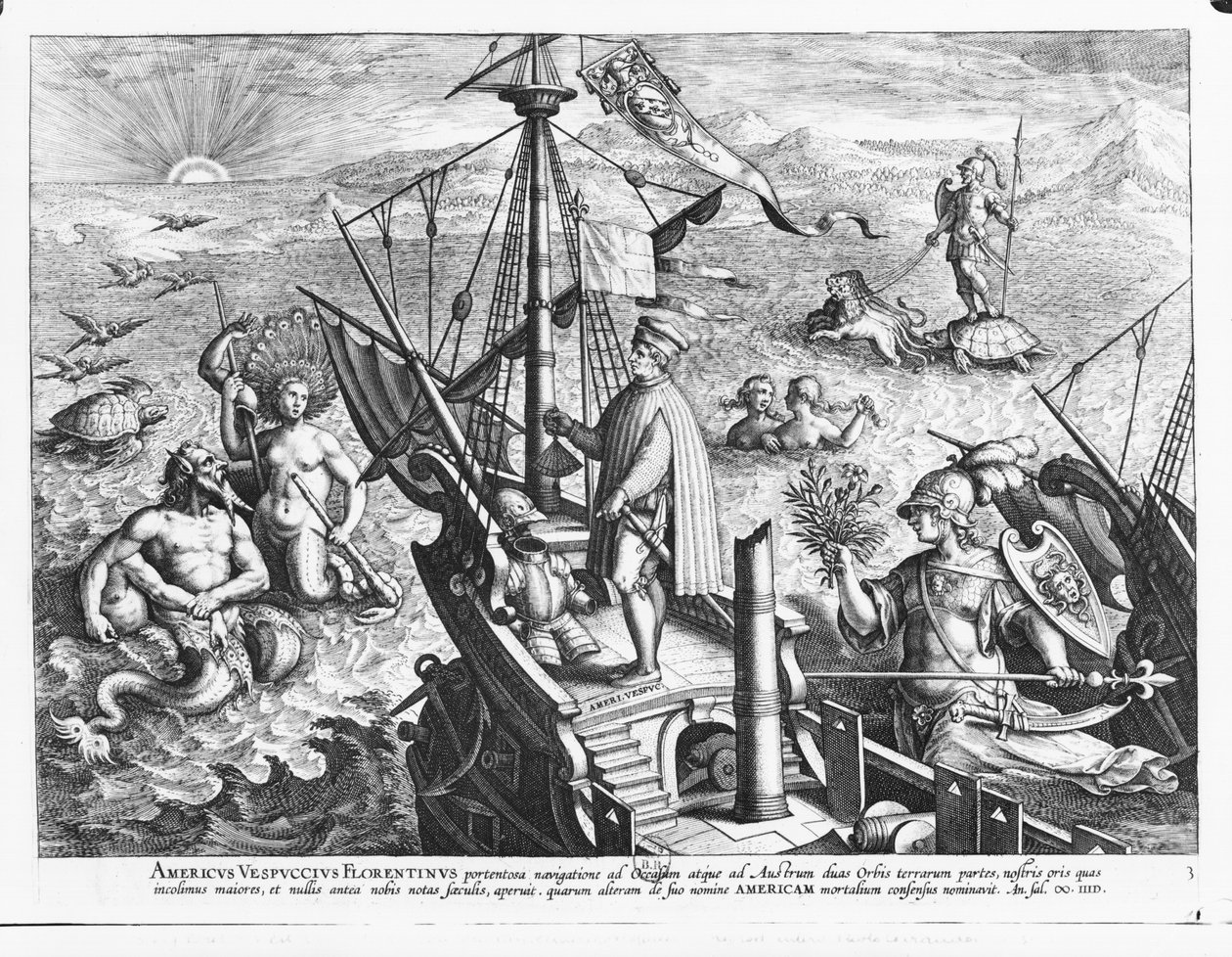 Amerigo Vespucci (1454-1512) von Jan van der Straet