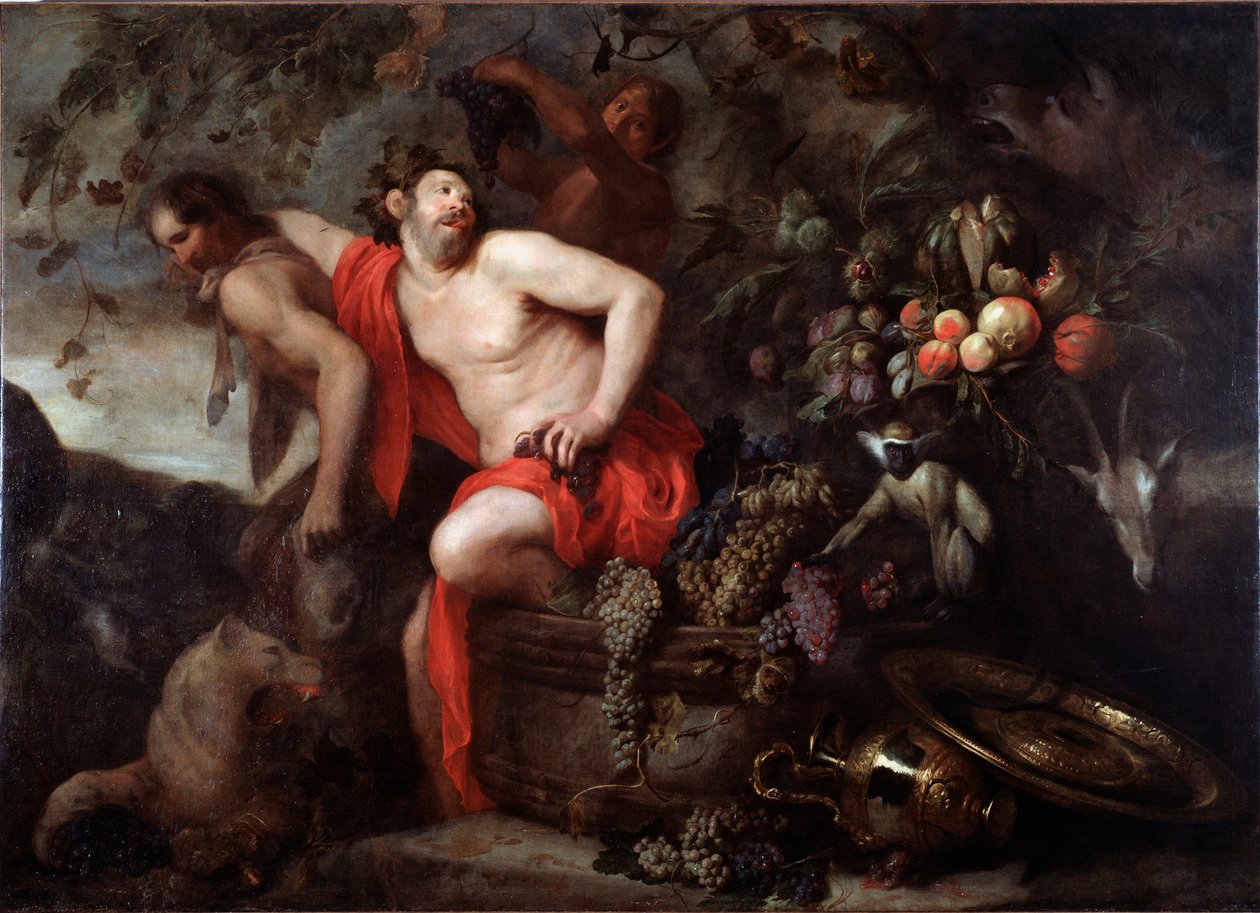 Die Ernte des Silene (Ernte des Silenus) Gemälde von Jan Roos (1591-1638) von Jan Roos