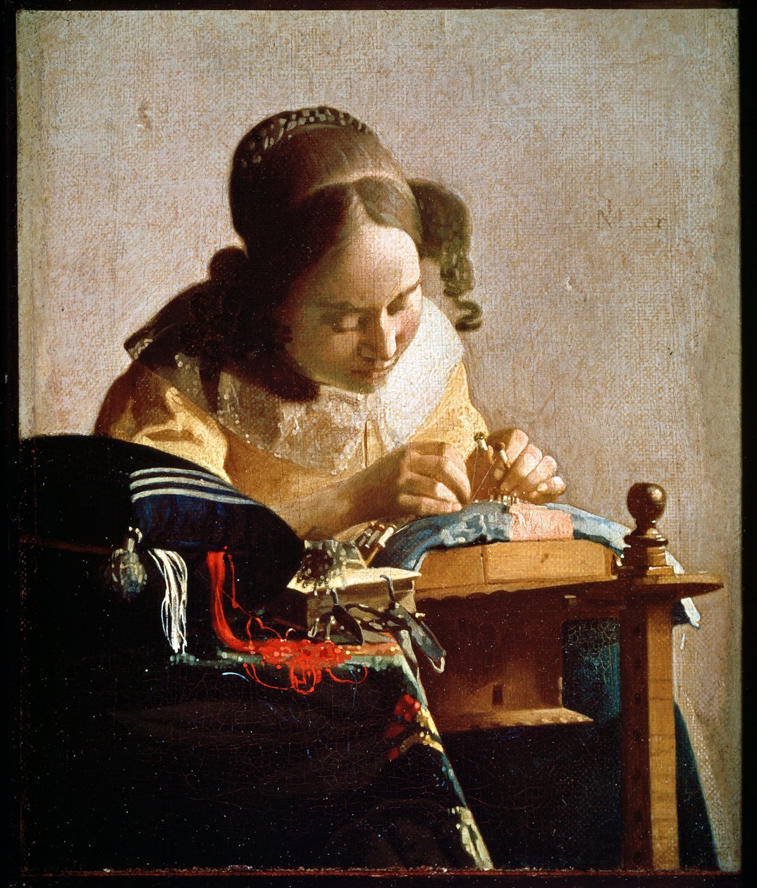 Die Spitzenklöpplerin, ca. 1658-1660 von Jan (1632 75) Vermeer