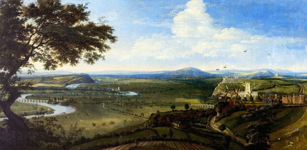 Ansicht von Nottingham von Osten, um 1695 von Jan (attr.to) Siberechts