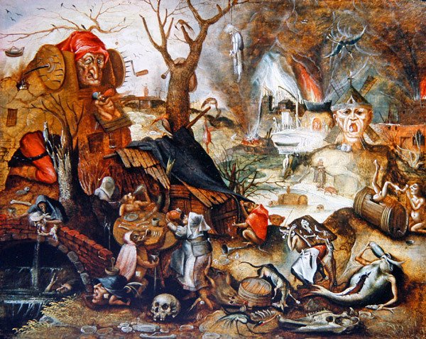 Vision der Hölle von Jan (follower of) Mandijn