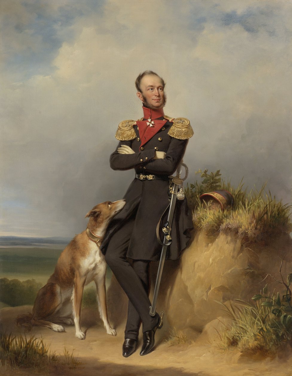 Porträt von Wilhelm II., König der Niederlande von Jan Adam Janszoon Kruseman