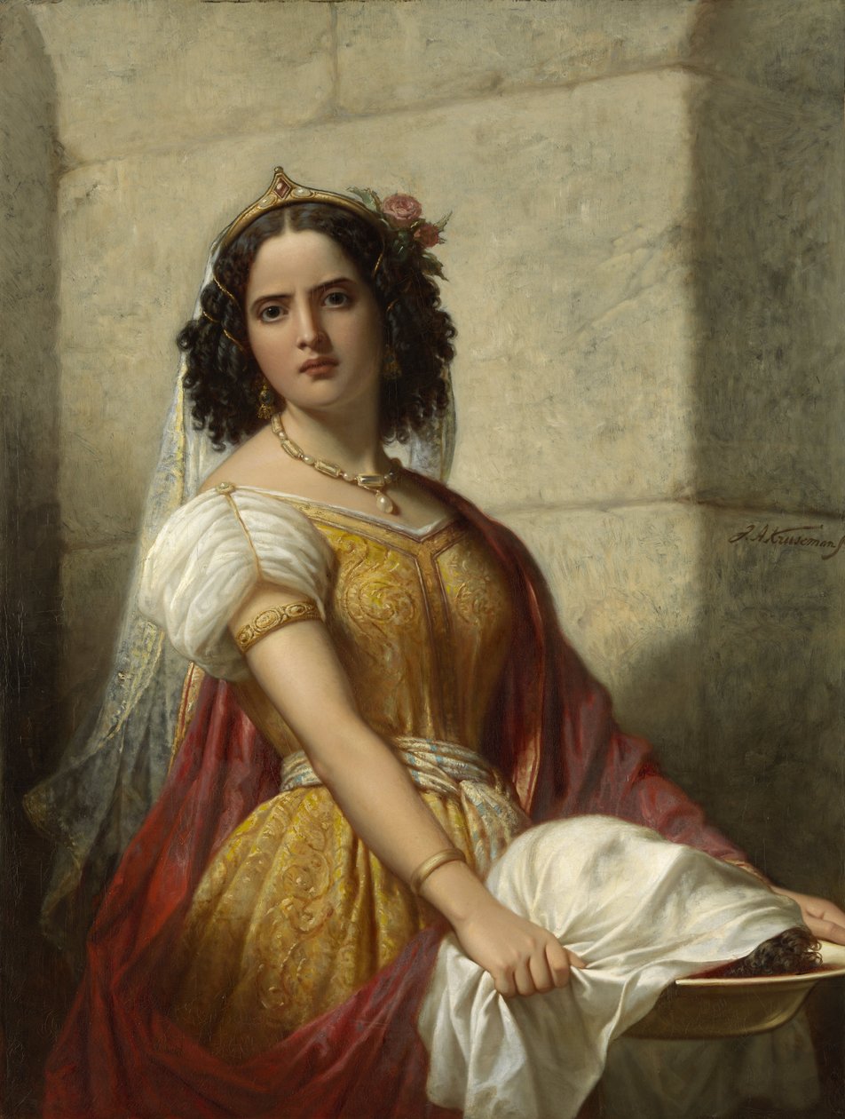 Salome mit dem Haupt Johannes des Täufers von Jan Adam Janszoon Kruseman