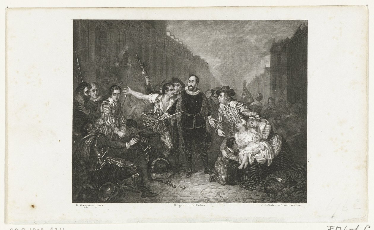 Das Selbstopfer von Bürgermeister Pieter van der Werff, 1574 von Jan Baptist Tetar van Elven