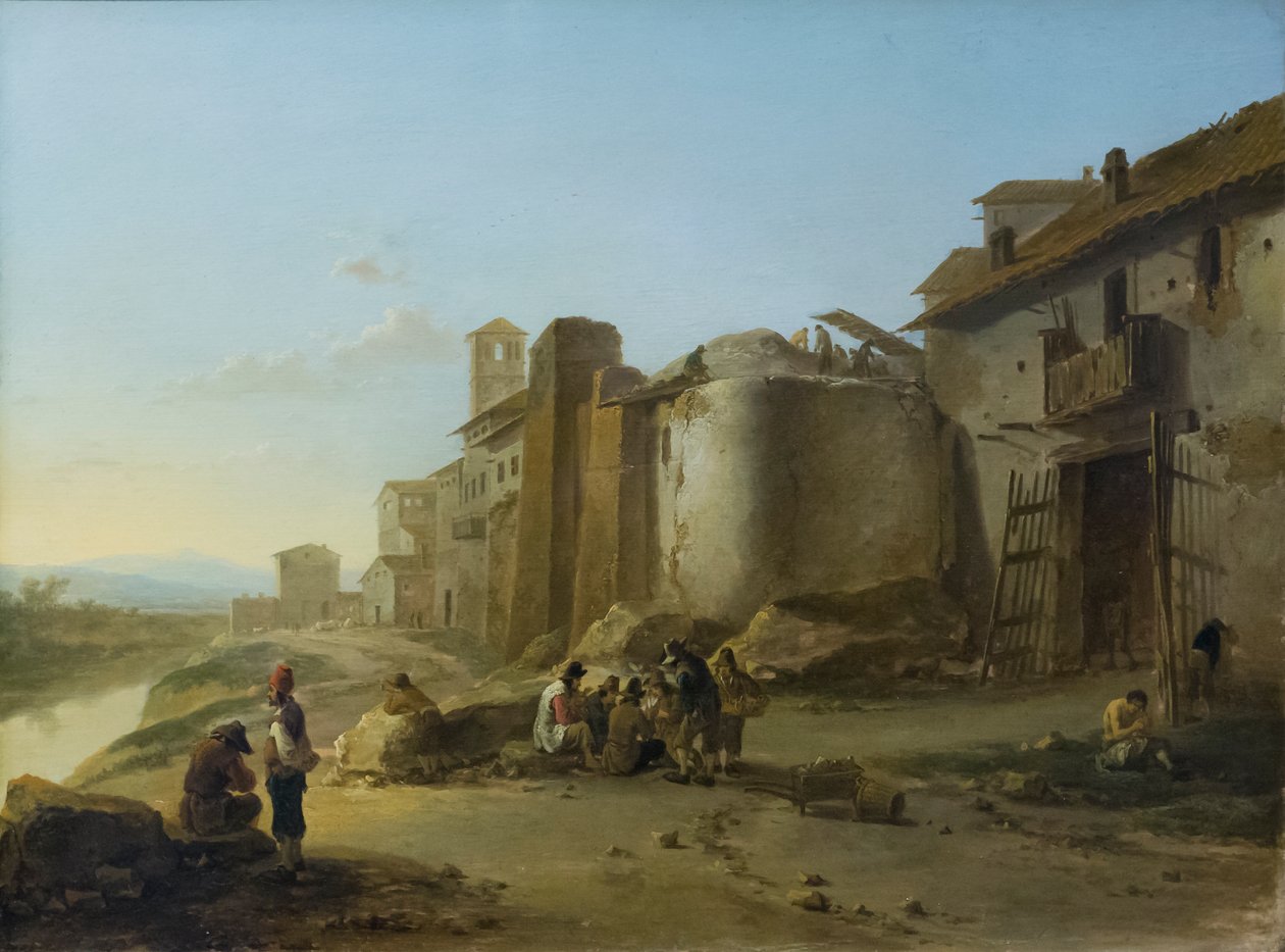 Ein Blick auf den Tiber, nahe der Ripa Bianca 1641 von Jan Both