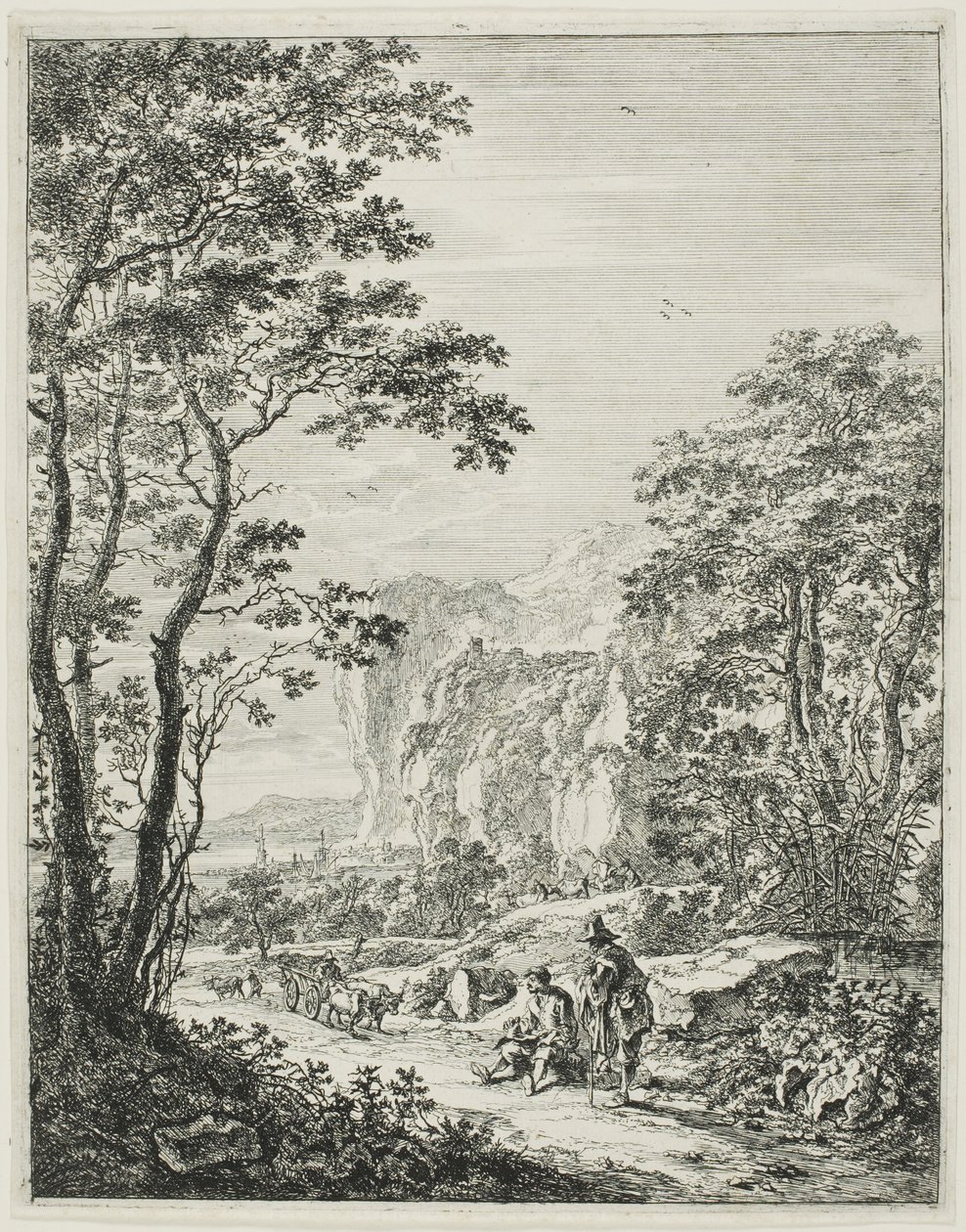 Der Ochsenkarren, aus Aufrechte italienische Landschaften von Jan Both