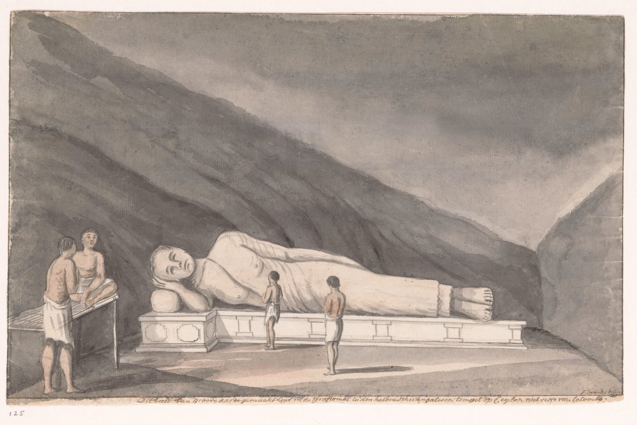 Adams Berg (Mulkirigala), Liegender Buddha von Jan Brandes (signed by artist)