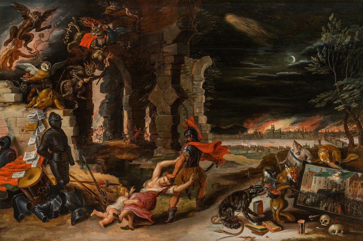 Allegorie von Gesetz und Gewalt (Allegorie auf König Karl I. von England) von Jan Brueghel the Younger