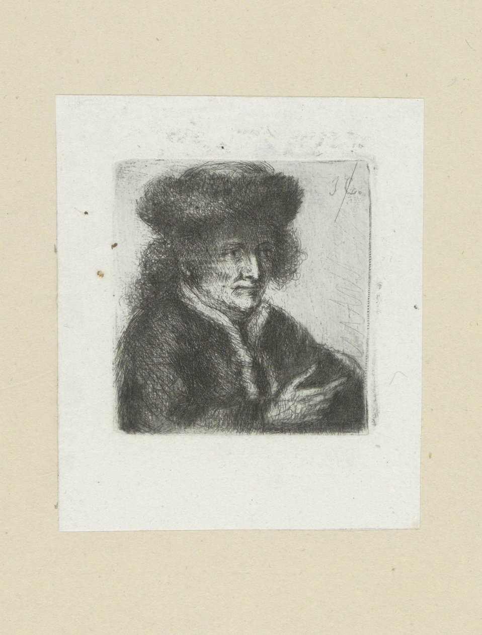 Erwachsener Mann mit Pelzmütze von Jan Chalon