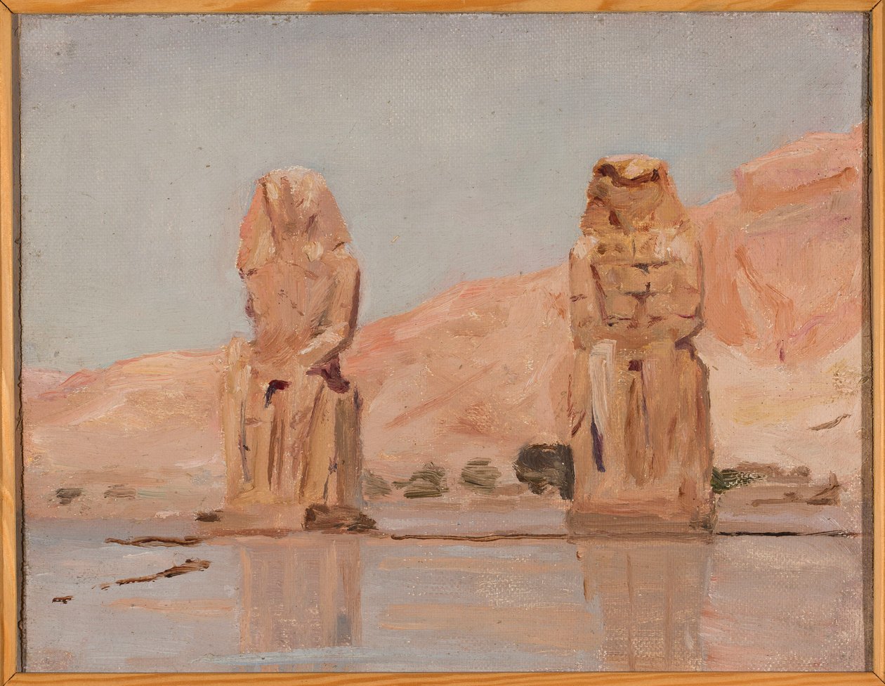 Zwei Statuen. Aus einer Reise nach Ägypten von Jan Ciągliński