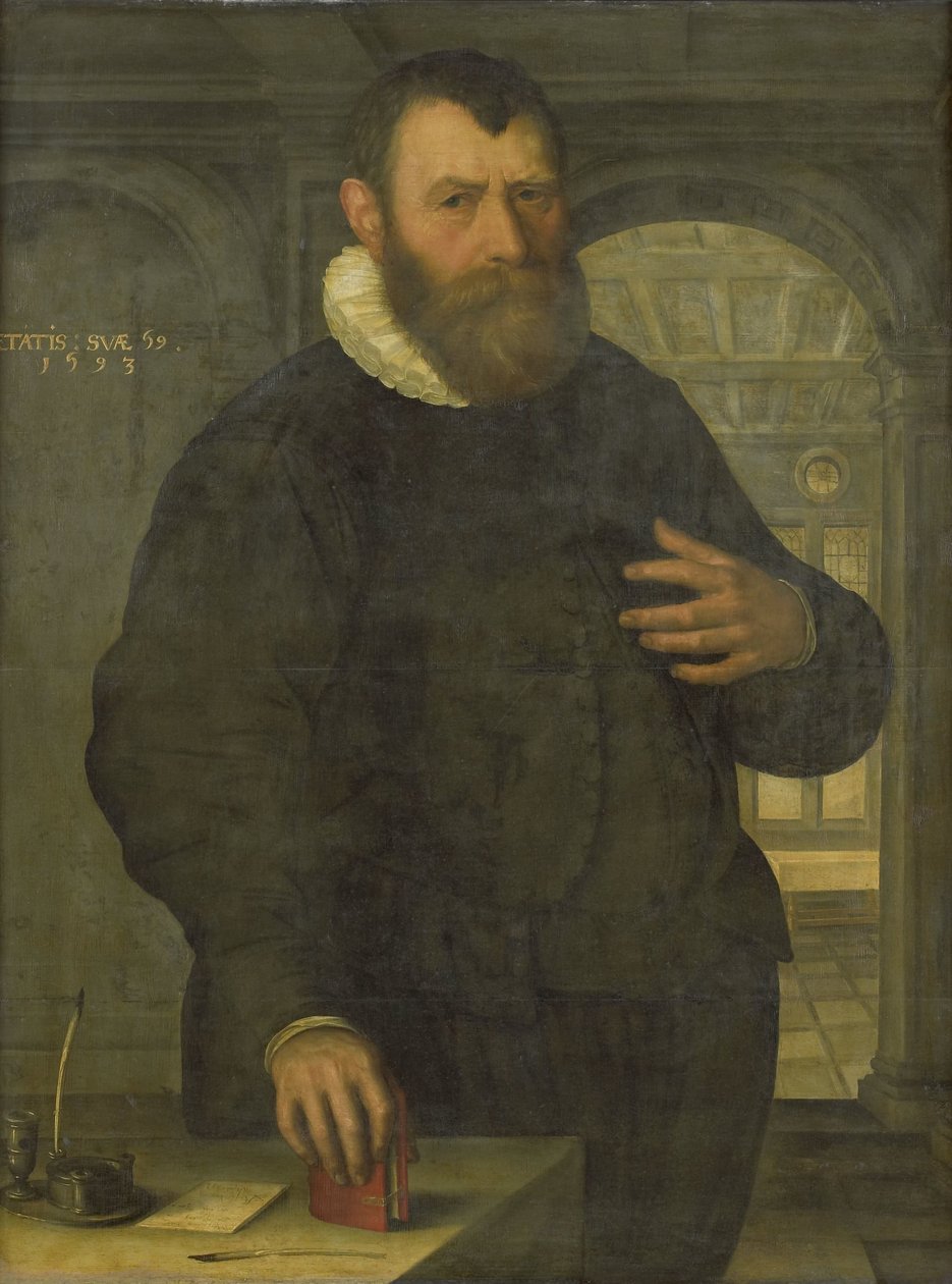 Porträt von Bartholomeus van der Wiere (1534-1603) von Jan Claesz. (attributed to)
