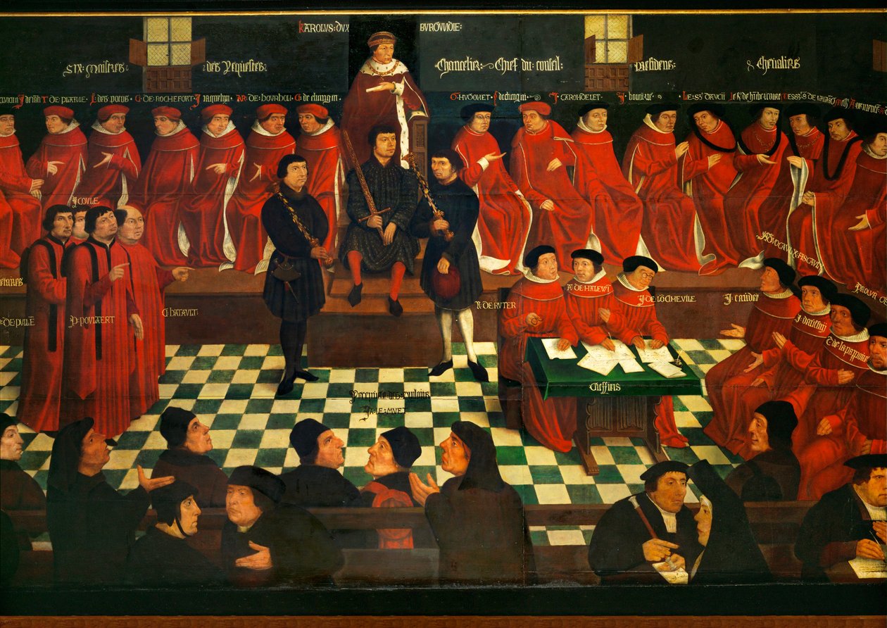 Feierliche Eröffnungssitzung des Parlaments von Burgund in Mechelen von Jan Coessaet