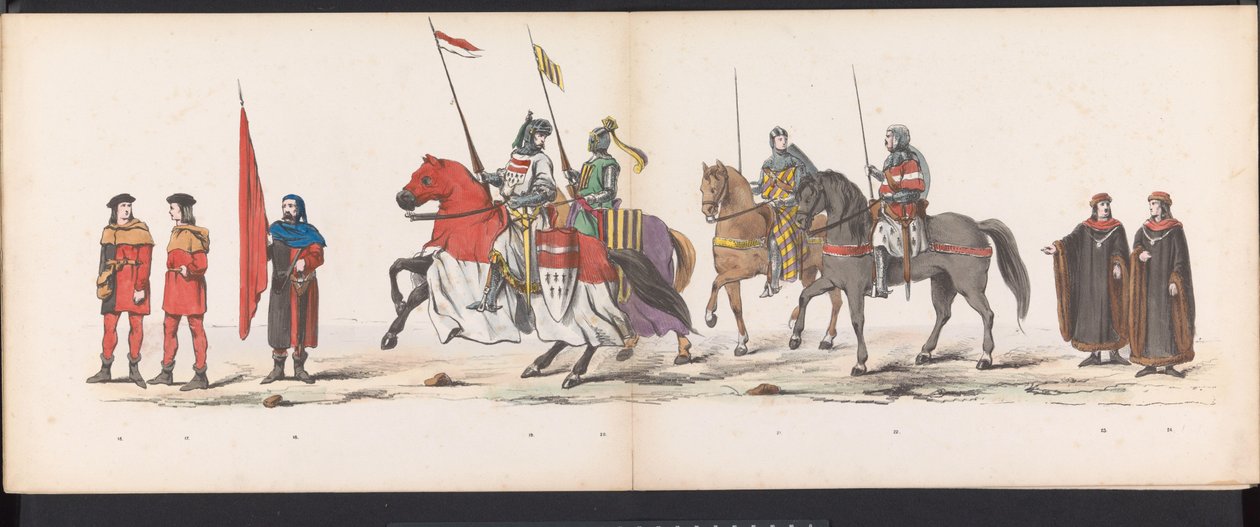 Maskerade der Leidener Studenten, 1865 (Platte 2) von Jan Daniël Cornelis Carel Willem baron de Constant Rebecque