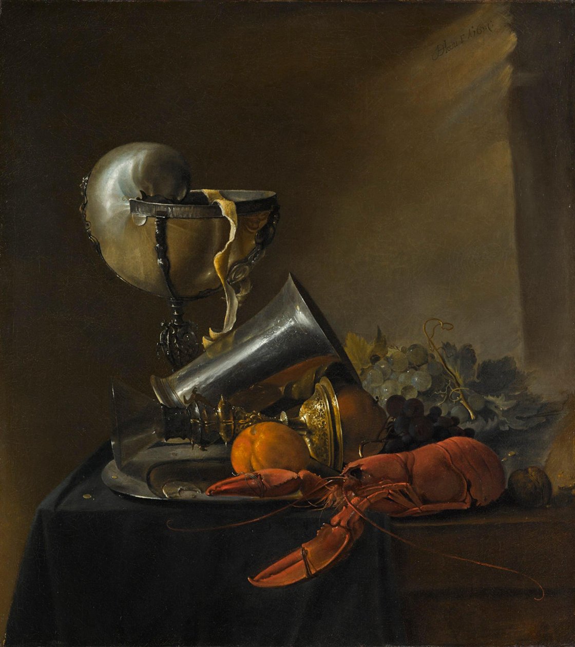 Stillleben mit Hummer und Nautilus-Pokal von Jan Davidsz. de Heem