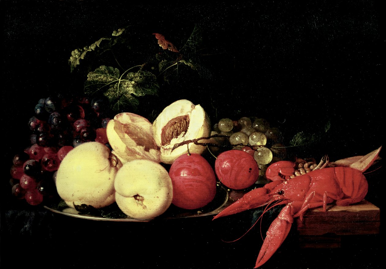 Stillleben mit Früchten und einem Hummer von Jan Davidsz de Heem