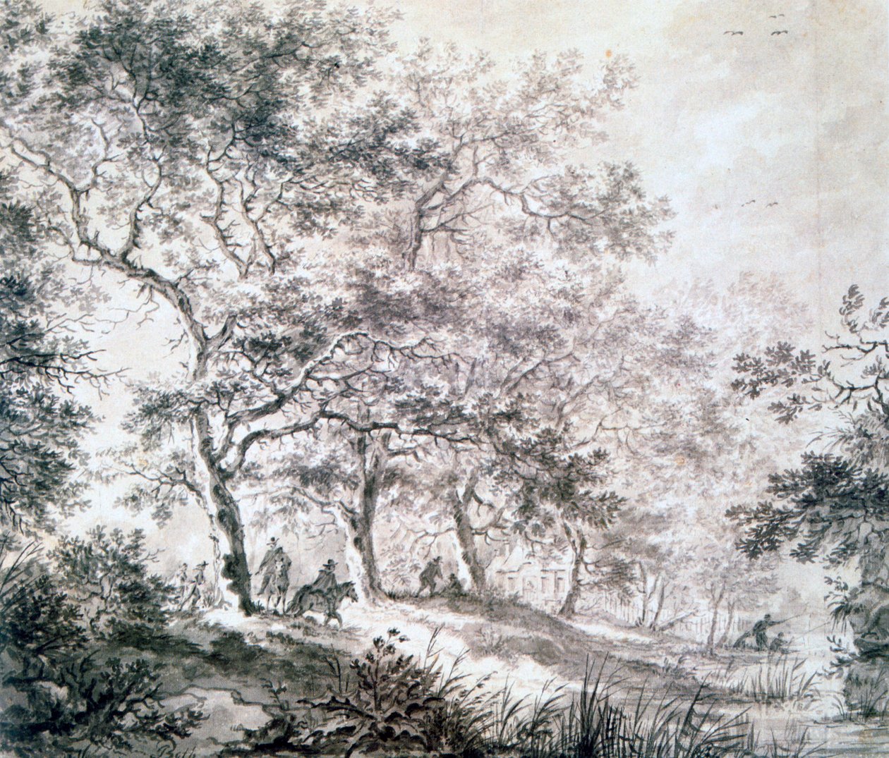 Eine Gruppe von Bäumen am Wasser, 1643 von Jan Dirksz Both