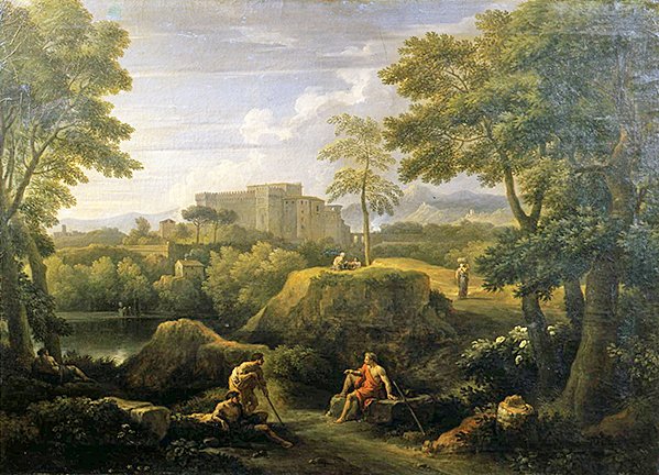 Landschaft mit Figuren von Jan Frans van Bloemen