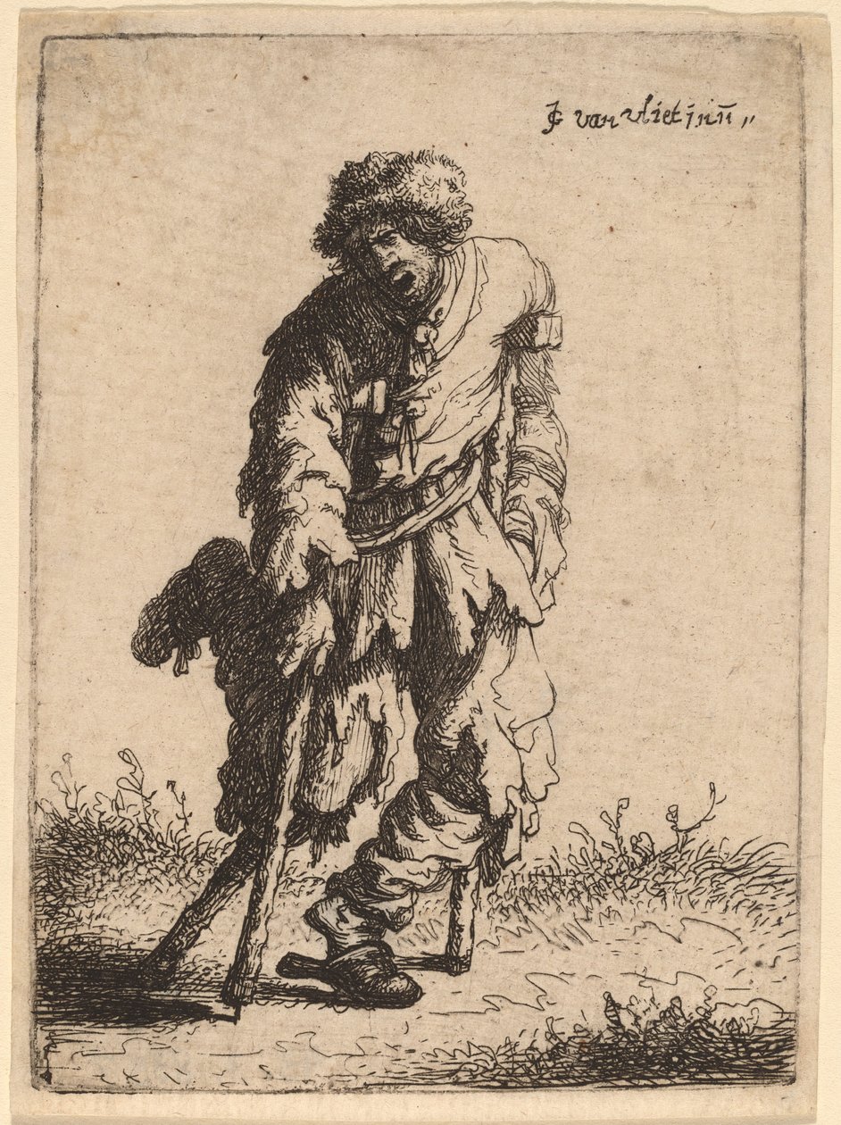 Bettler mit Holzbein, 1632 von Jan Georg van Vliet