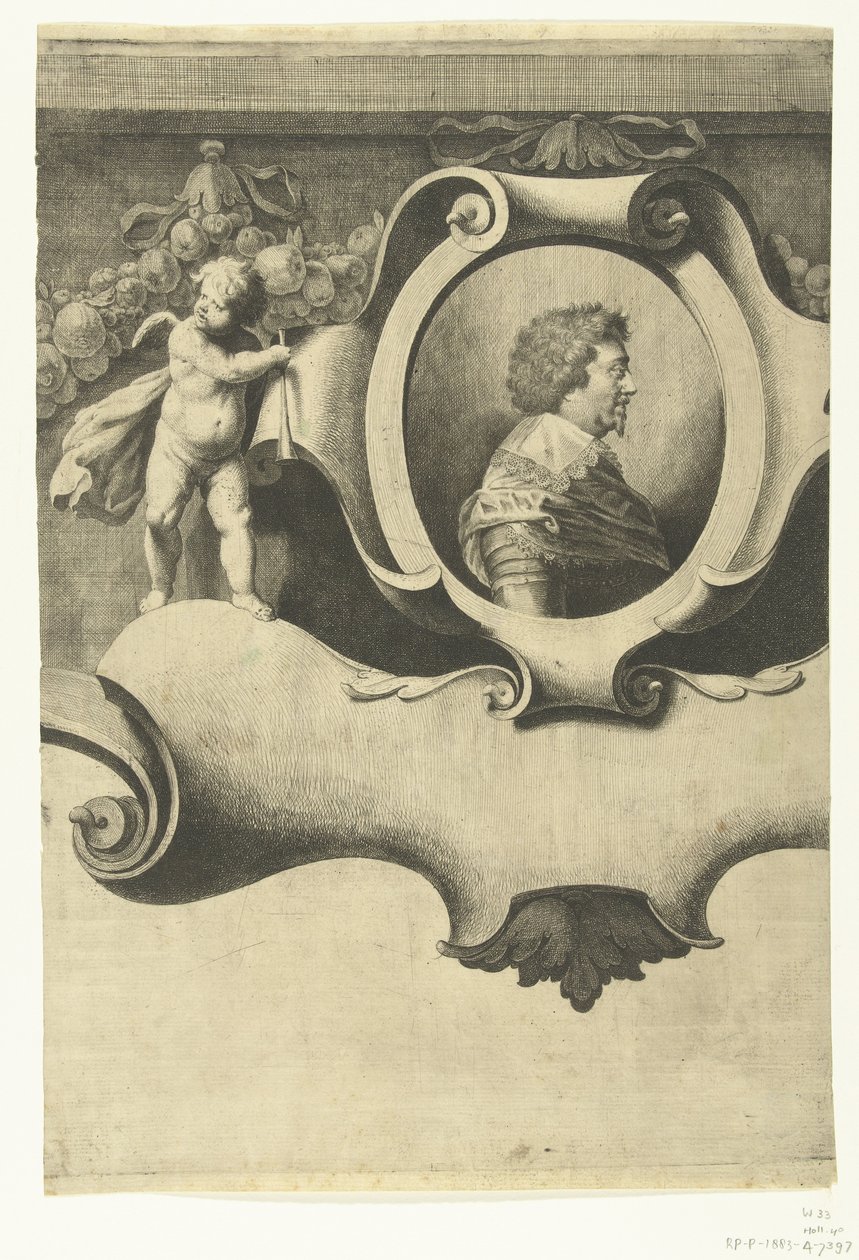 Belagerung von Breda (Blatt mit Porträt von Friedrich Heinrich), 1637 von Jan Gerritsz. van Bronckhorst