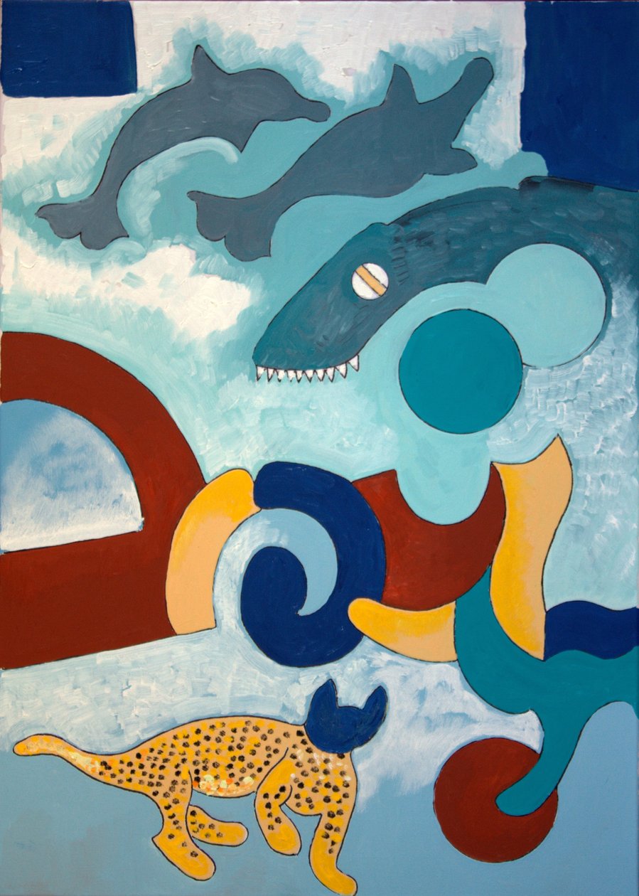 Der Leopard hat einen blauen Kopf, 2009 von Jan Groneberg