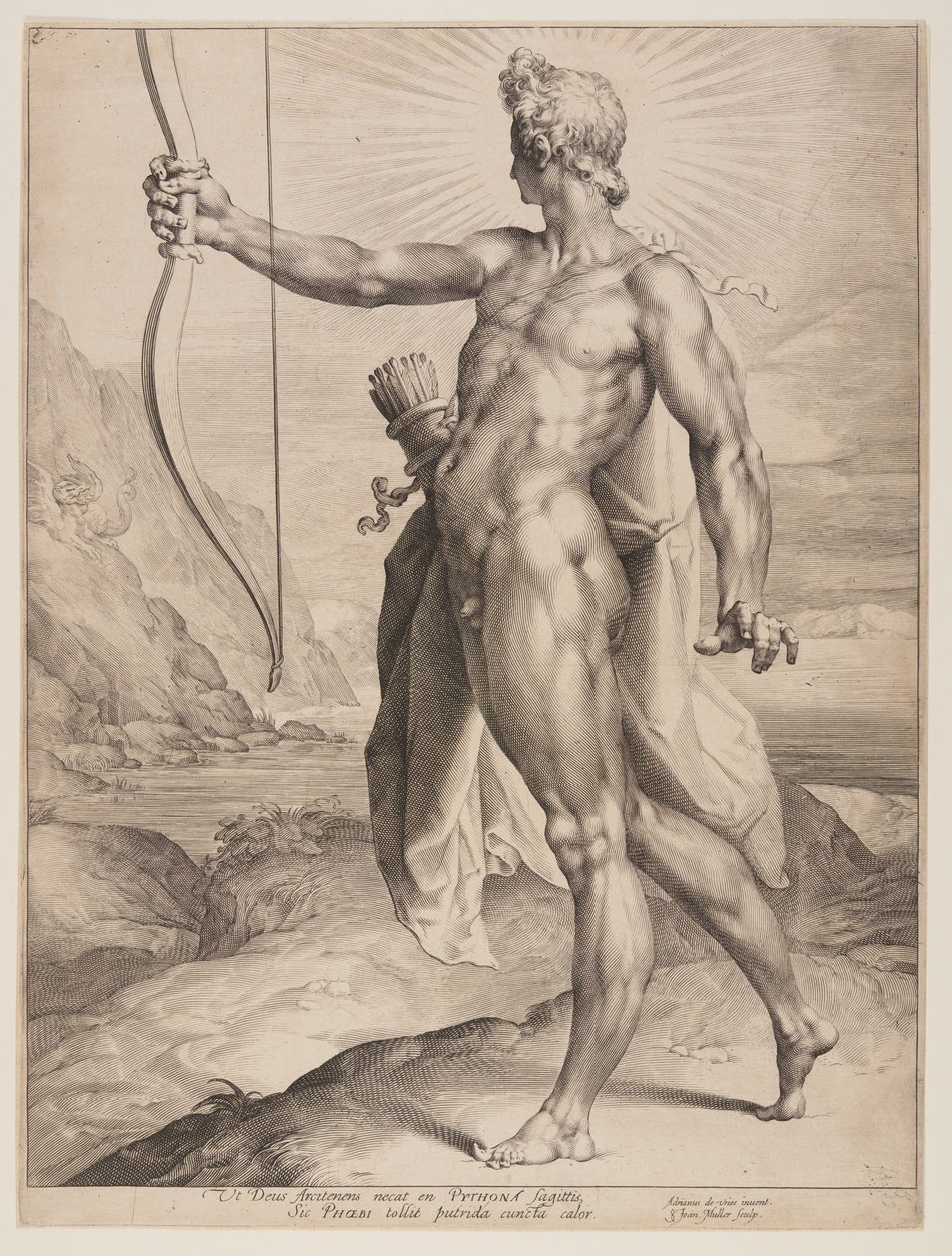 Apollo tötet den Python von Jan Harmensz. Muller