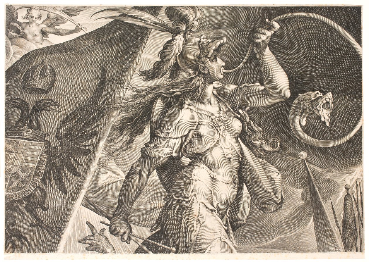 Bellona unterstützt die Armee des Kaisers in einem Sieg über die Türken von Jan Harmensz. Muller