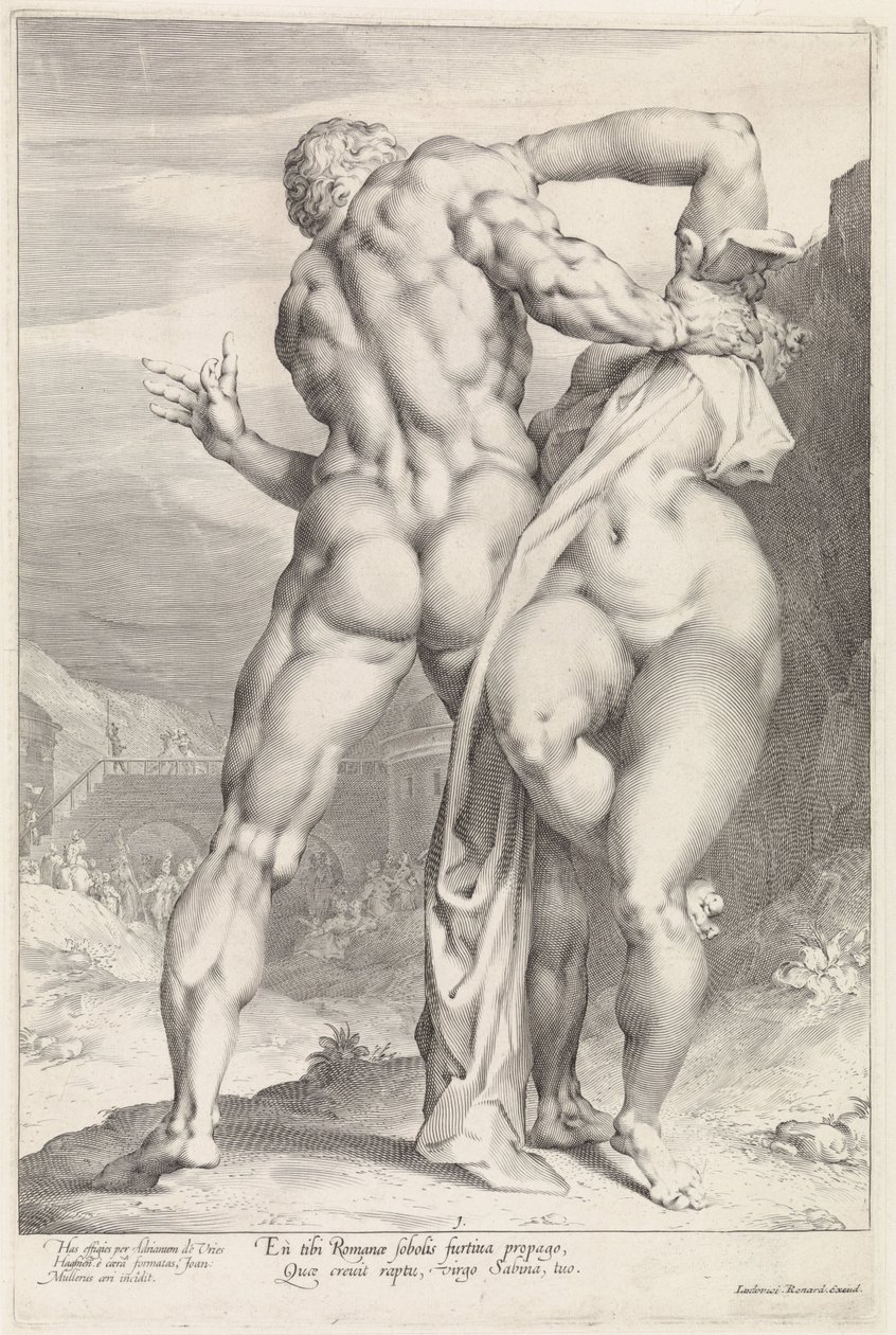 Raub einer Sabinerin, Rückansicht (Raub einer Sabinerin) von Jan Harmensz. Muller