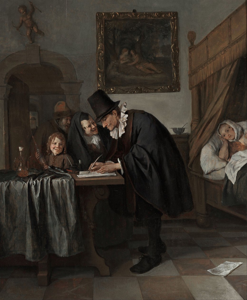 Der Arztbesuch, um 1665 von Jan Havicksz. Steen