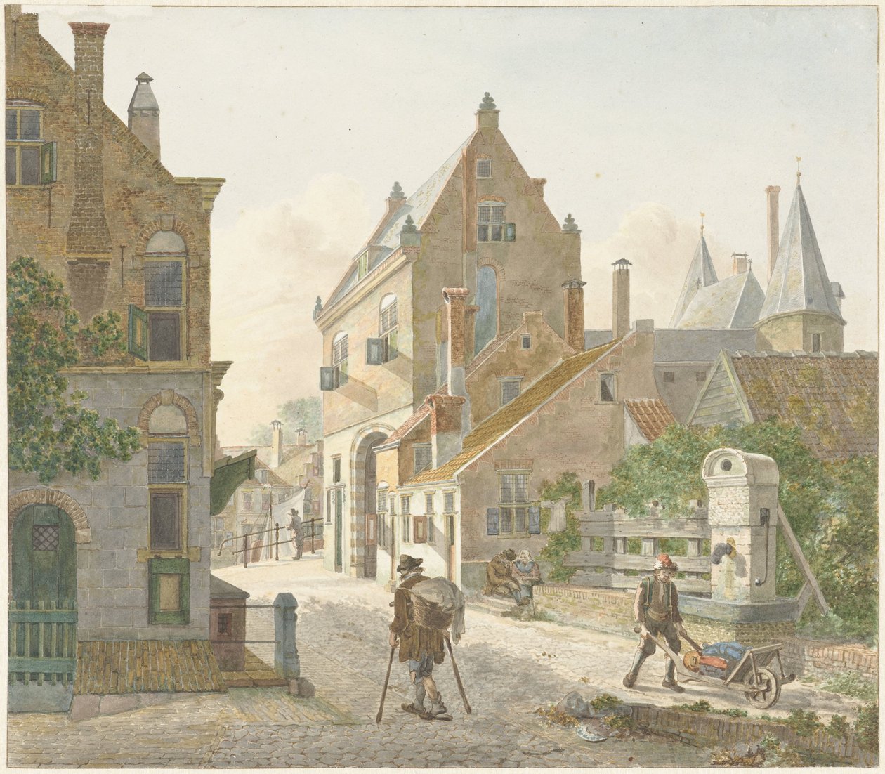 De Waardpoort und der Oude Gracht in Utrecht von Jan Hendrik Verheijen
