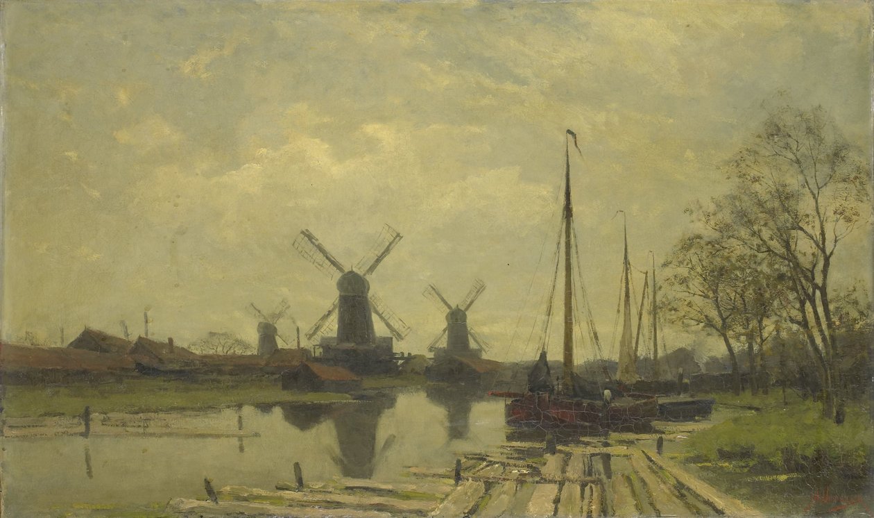 Wasserweg bei den Baarsjes, Amsterdam von Jan Hillebrand Wijsmuller