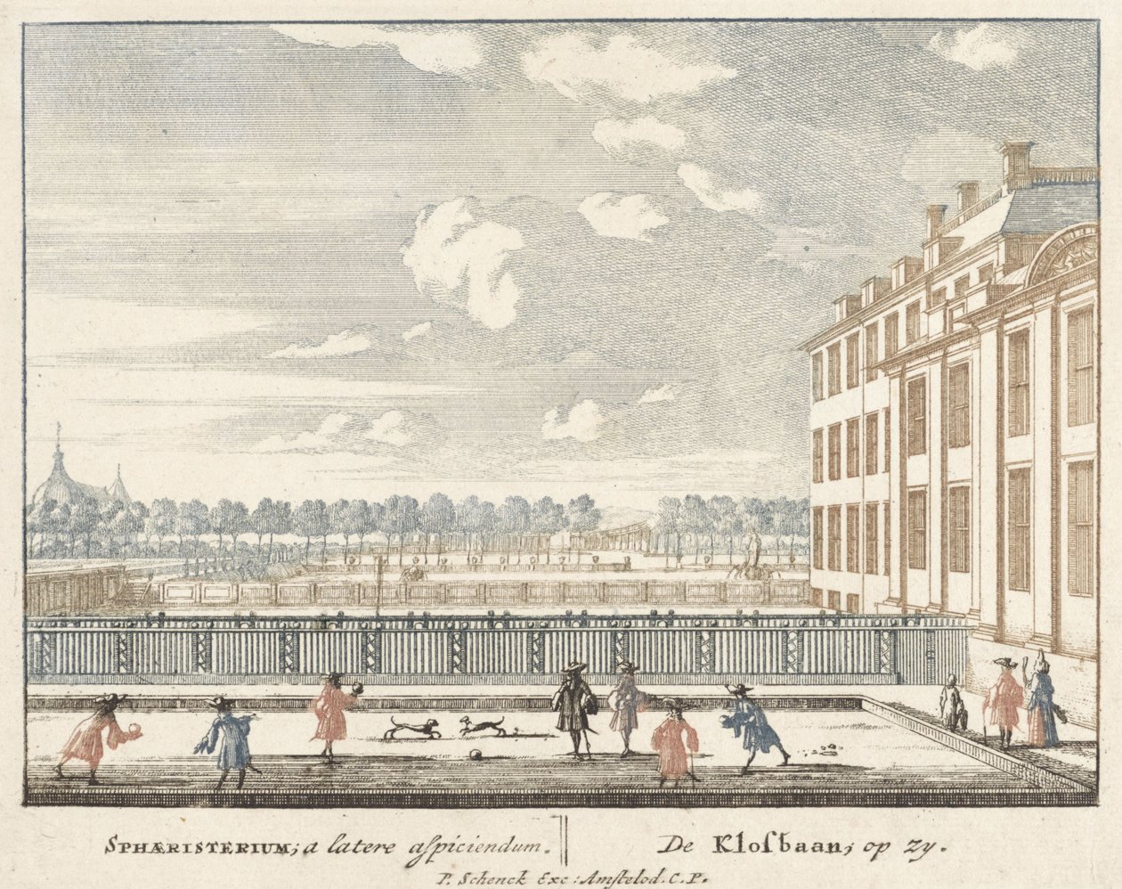 Spiel von Klosbaan im Het Loo Palast, 1694-97 von Jan I van Call