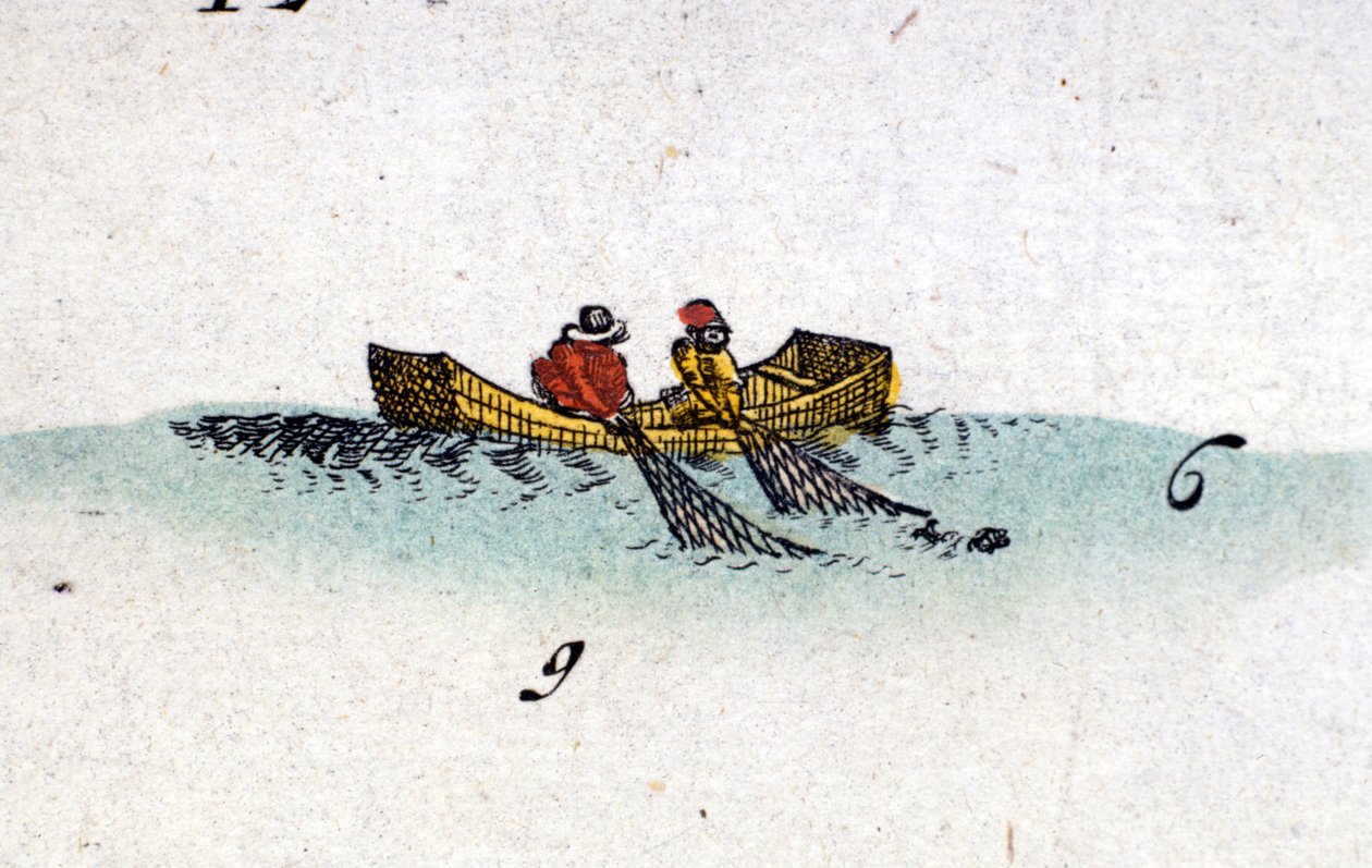 Heringsfischer aus dem Atlas von Jansson Janssonius von Jan Janssonius