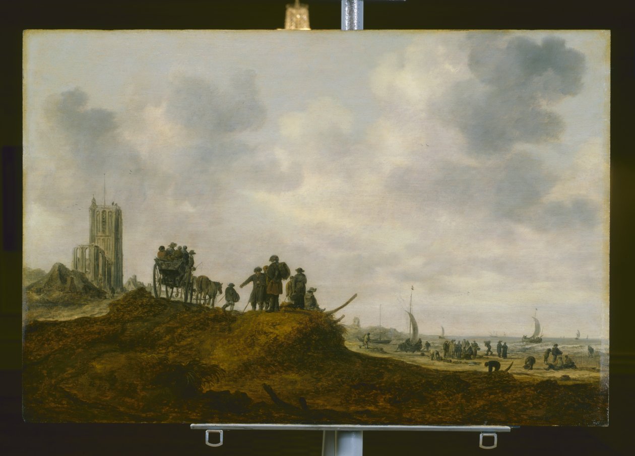 Die alte Kirche in Egmond aan Zee von Jan Josephsz van Goyen
