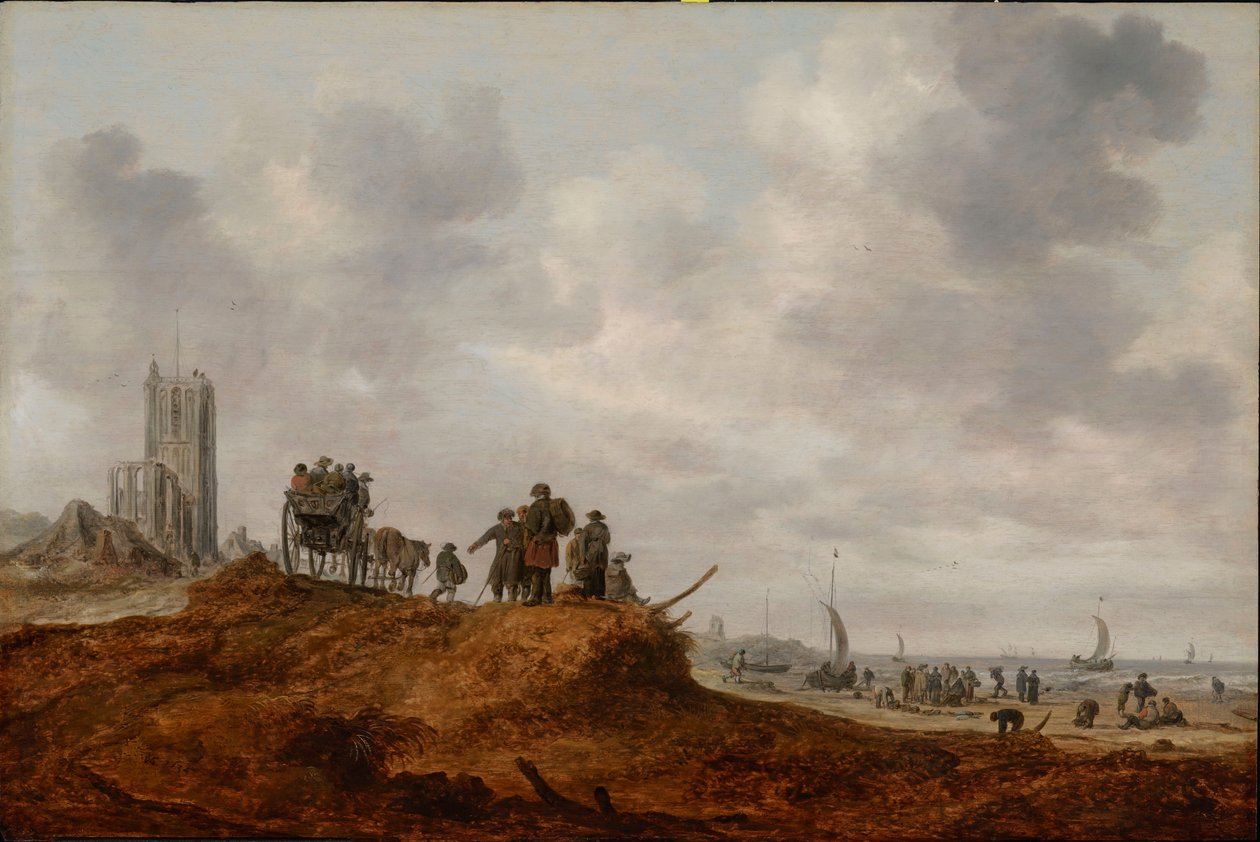 Die alte Kirche in Egmond aan Zee von Jan Josephsz van Goyen