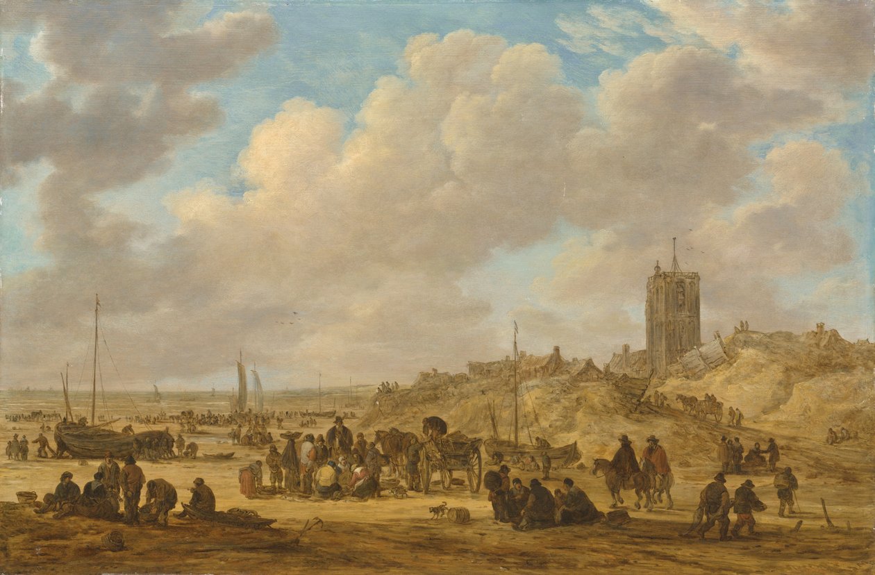 Der Strand von Egmond-aan-Zee von Jan Josephsz van Goyen