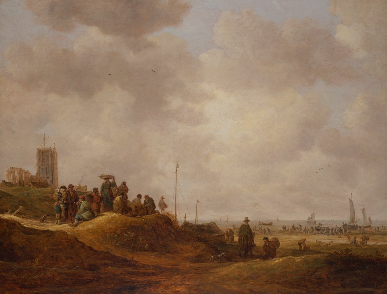Blick auf die Küste von Egmond Aan See von Jan Josephsz van Goyen
