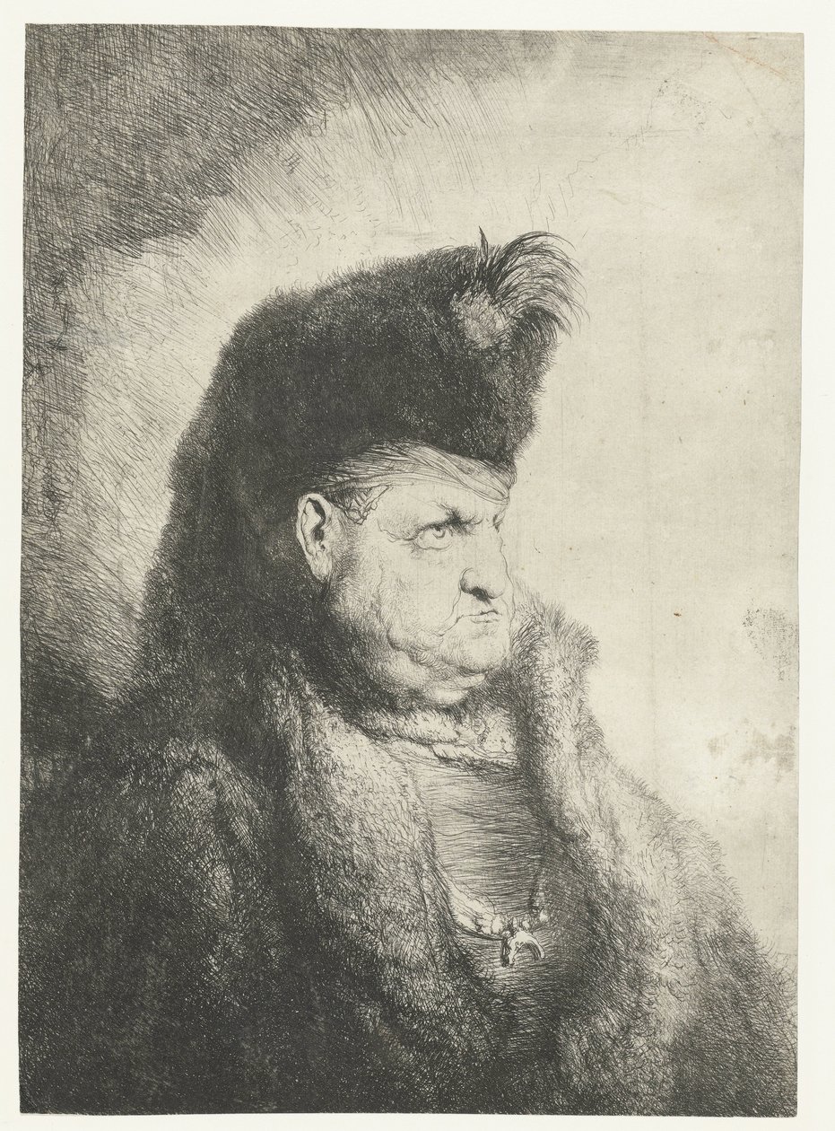 Büste eines Orientalen mit Pelzhut von Jan Lievens