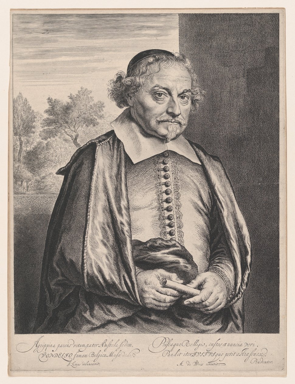 Joost van den Vondel, 17. Jahrhundert von Jan Lievens