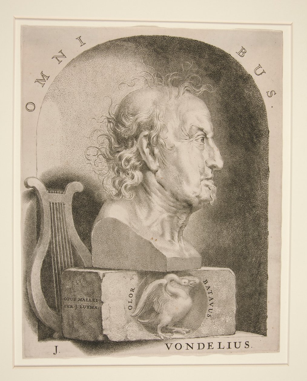 Porträt von Joost van den Vondel (1587-1679) von Jan Lutma The Younger
