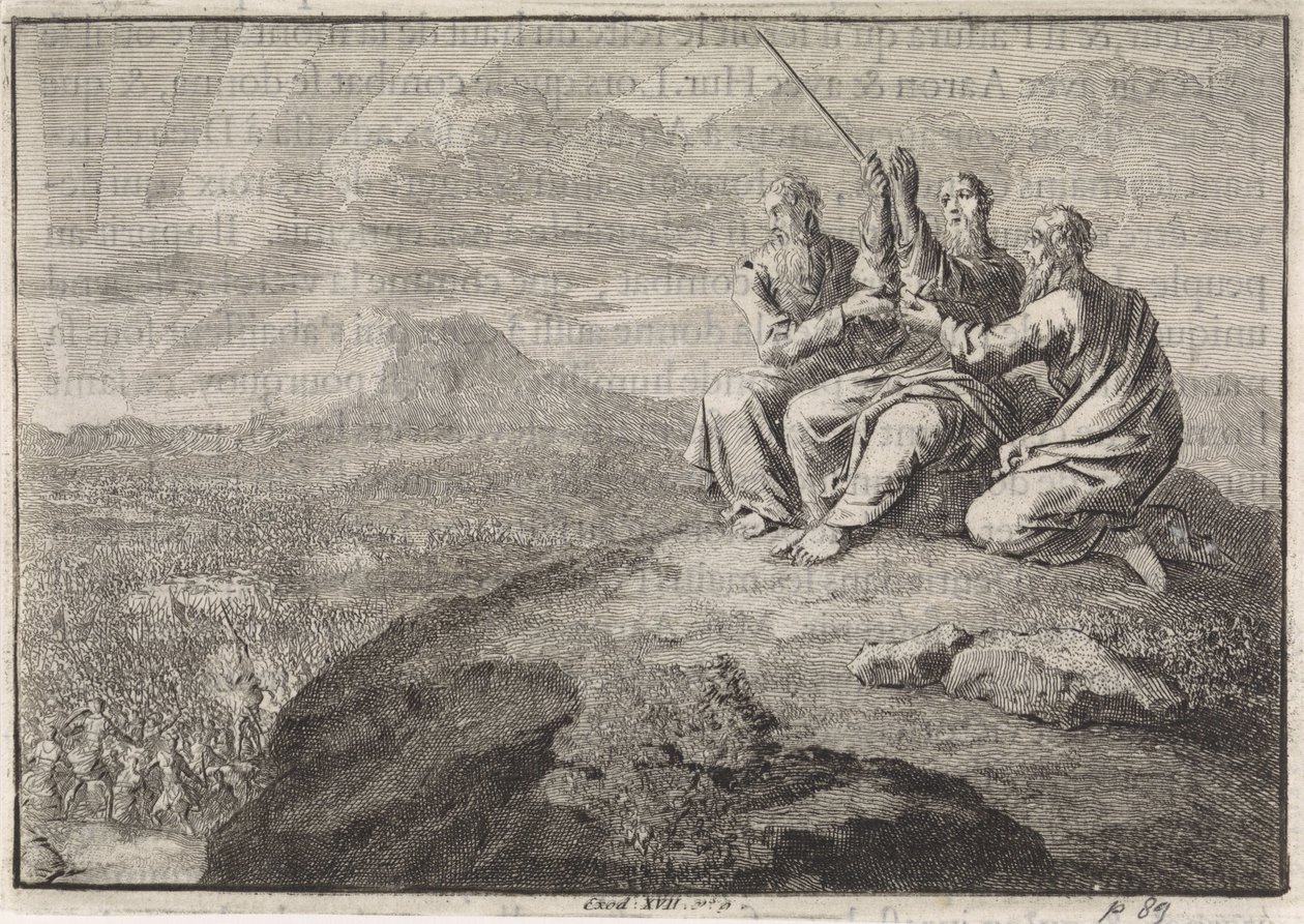 Aaron und Hur stützen Moses