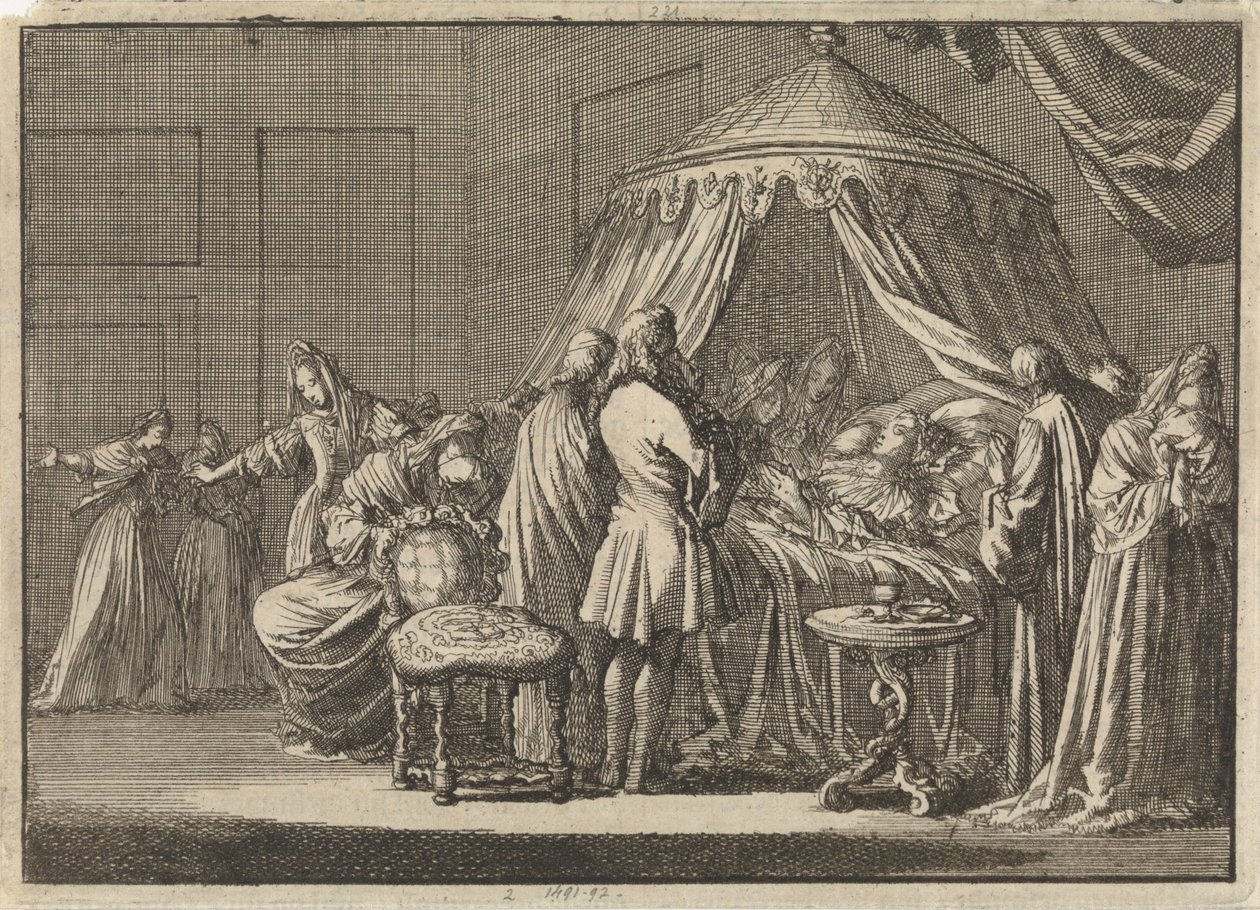 Tod von Maria II. Stuart, Königin von England, 1695 von Jan Luyken