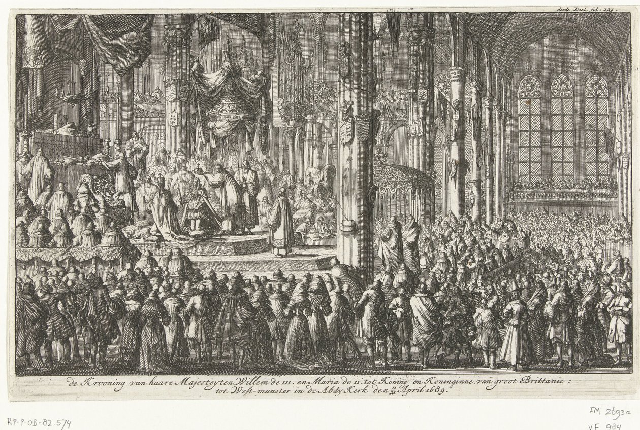 Krönung von Wilhelm III., 1689 von Jan Luyken
